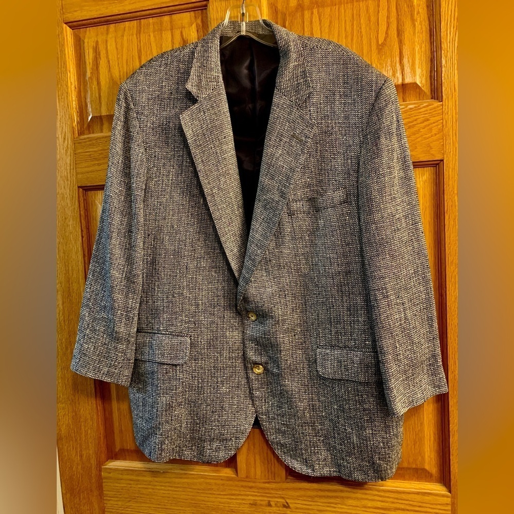 Vintage Corbin Gray Tweed Wool Blazer Men’s 40R Sport Jacket Coat Two Button
